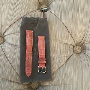 MICHELE ALLIGATOR watch band SIZE 16mm pink